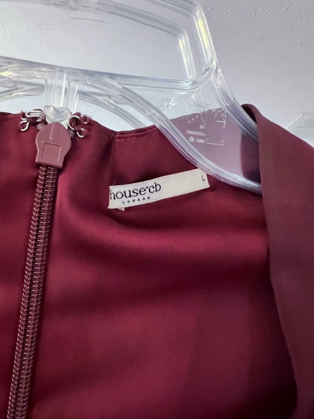House of CB TIANNA Wine Red Ruffle Corset Dress - Picture 5 of 7